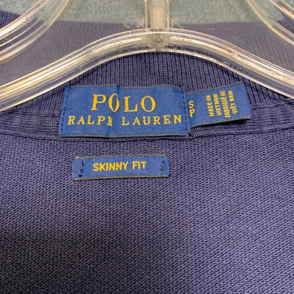Polo Ralph Lauren Shirt Mens Small Blue Hi Lo Hem Performance Golf Skinny Fit
